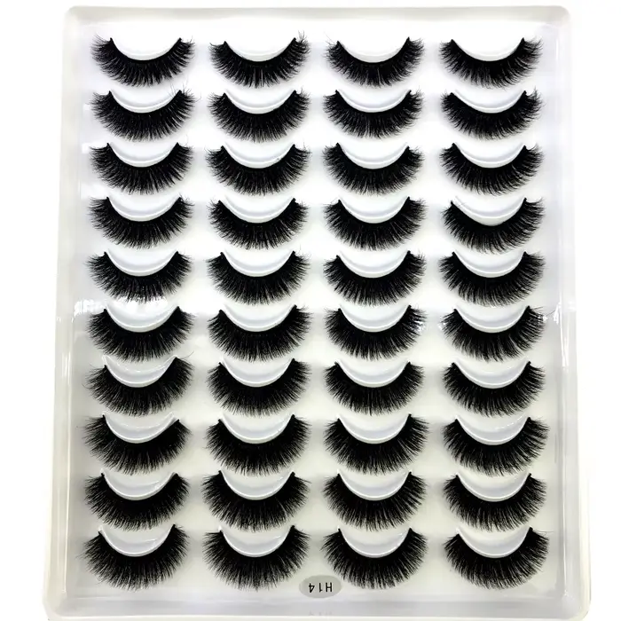 2023 nouveau 20 paires naturel long 3D vison faux cils faux cils kit de maquillage vison cils extens
