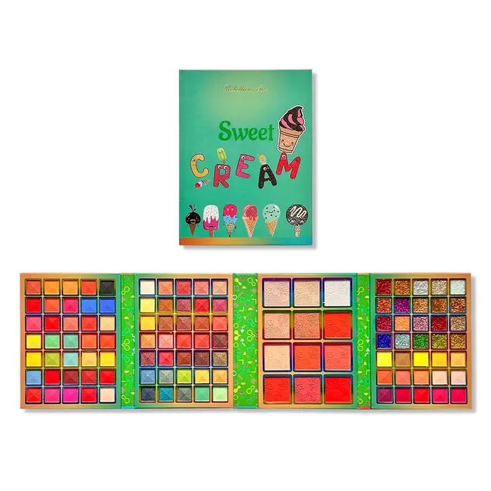 Palette de fards à paupières de luxe à pigments élevés, ensemble de maquillage Blush, 117 couleurs, 