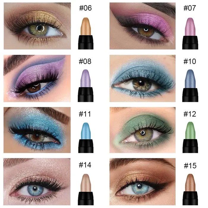 Bâton de fard à paupières nacré 16 couleurs