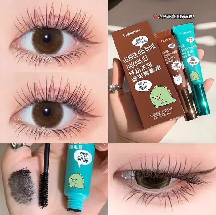 Ensemble de Mascara amincissant et volumateur – Ensemble de Mascara marron et noir, Mascara de maqui