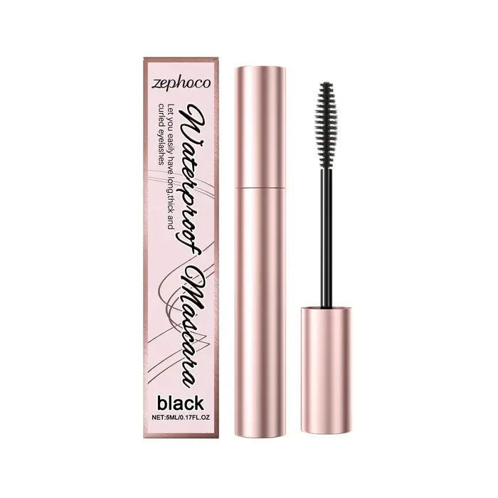 Mascara noir 4D waterproof, recourbant, volumisant, effet extension de cils, longue tenue, naturel,