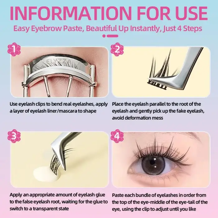 Faux cils naturels pour cosplay