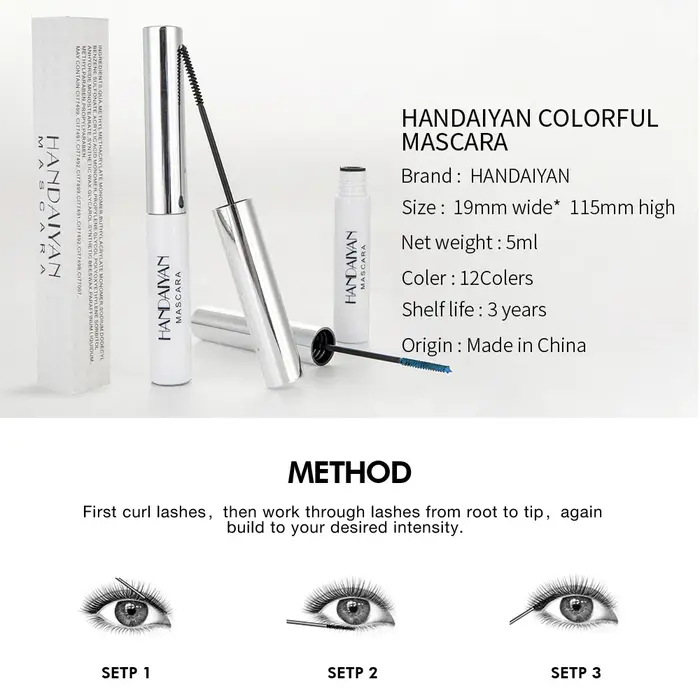 Mascara waterproof à séchage rapide