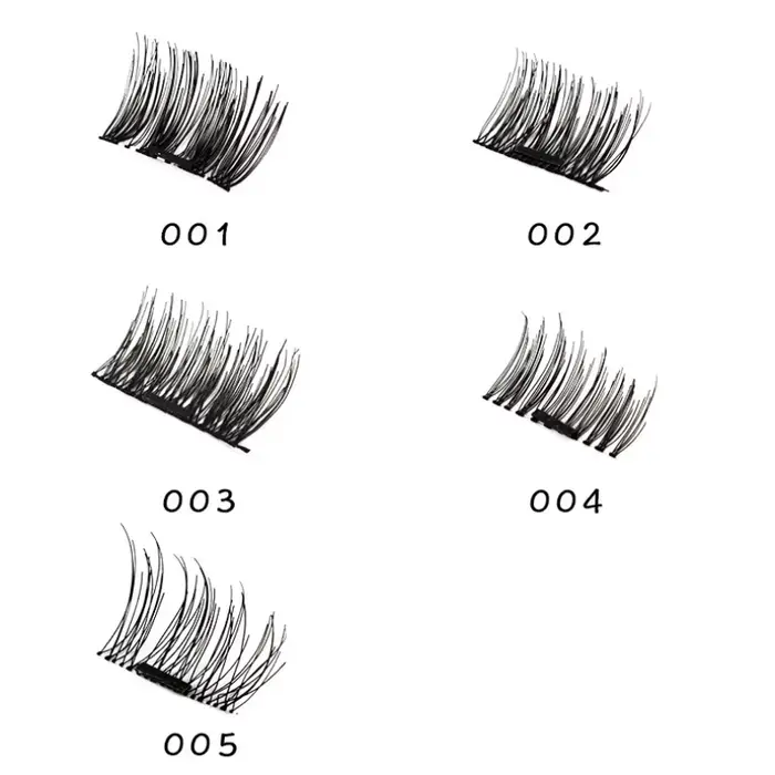 Faux-cils magnétiques 3D, Double bande, bande complète, doux, réutilisables