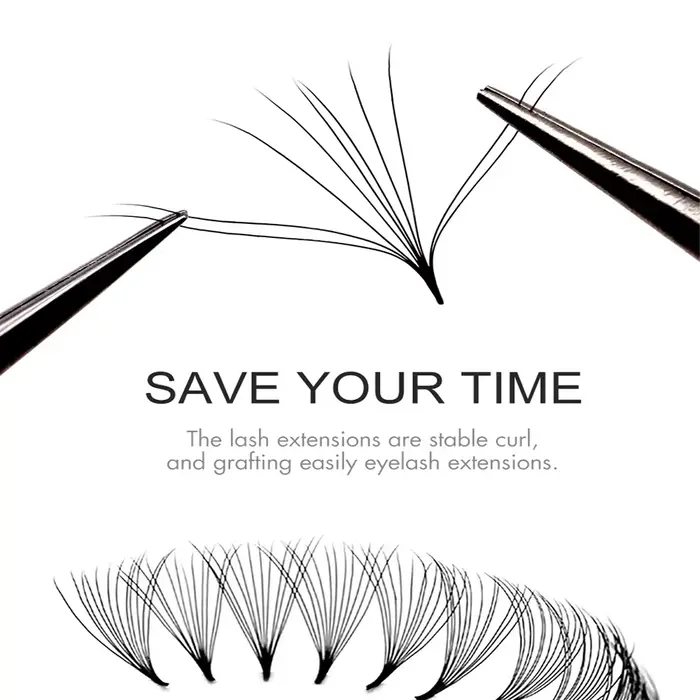 Extensions de cils pré-faits 2000 Fans 0.05 0.07 Mix C D Volume Russe Naturel Fait Main 8D 12D 14D U