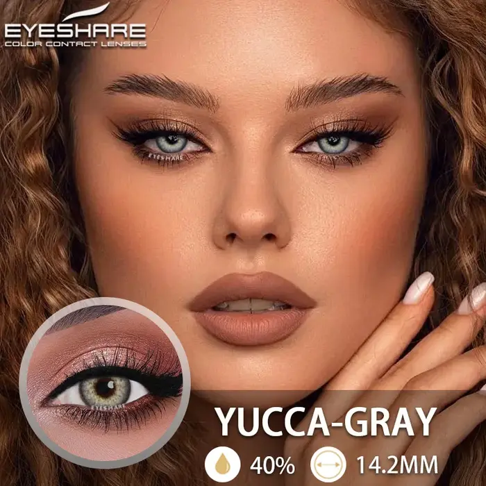 EYESHARE lentilles de Contact de couleur naturelle pour les yeux 2 pièces lentilles colorées pour les yeux bruns belle élève maquillage annuel lentille bleue EyeContacts