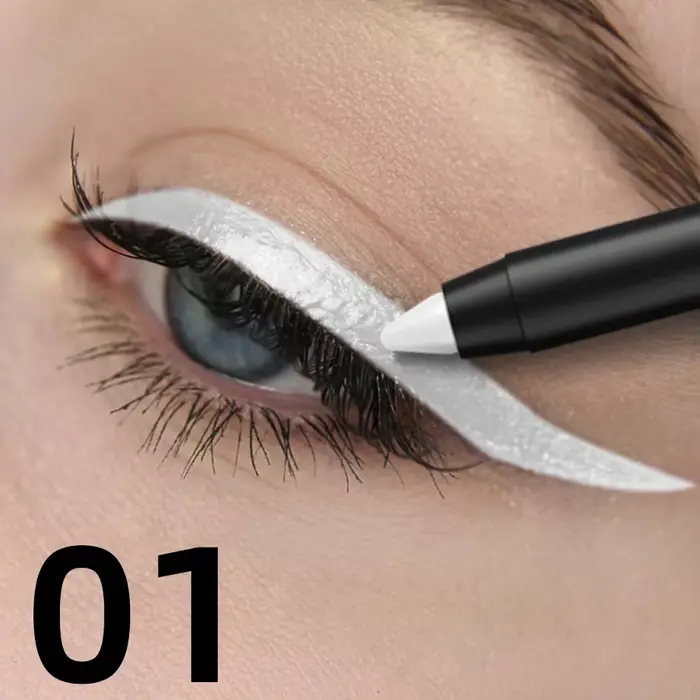 Stylo eye-liner coloré 10 couleurs, 1 pièce, haute pigmentation, imperméable, nacré, scintillant, mé