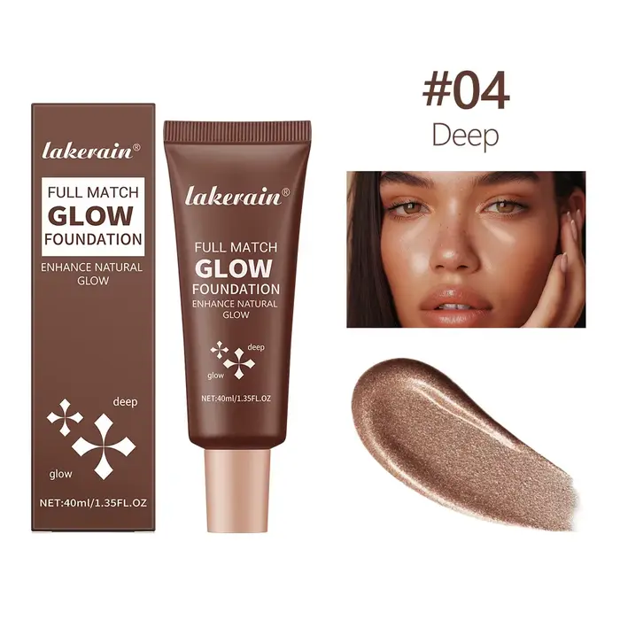 Fond de teint rehausseur de lueur naturel, hydratant, léger, polyvalent, crème à paillettes pour le 