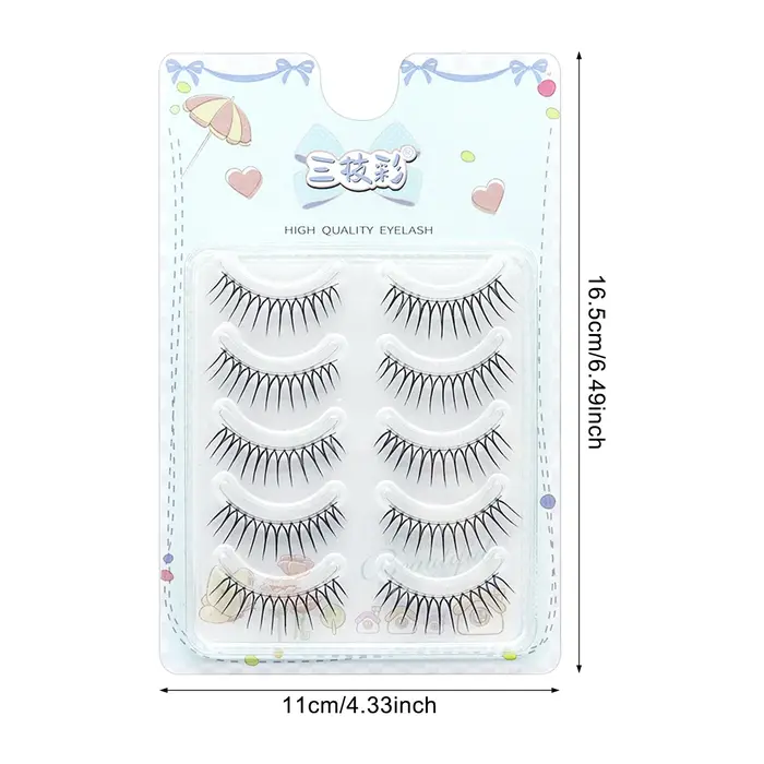 Faux cils en forme de U pour femmes