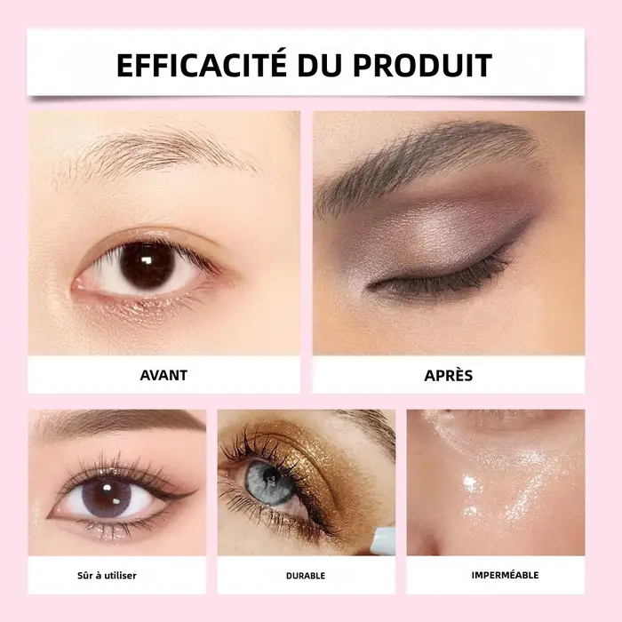 Cils avec bandes de fard à paupières