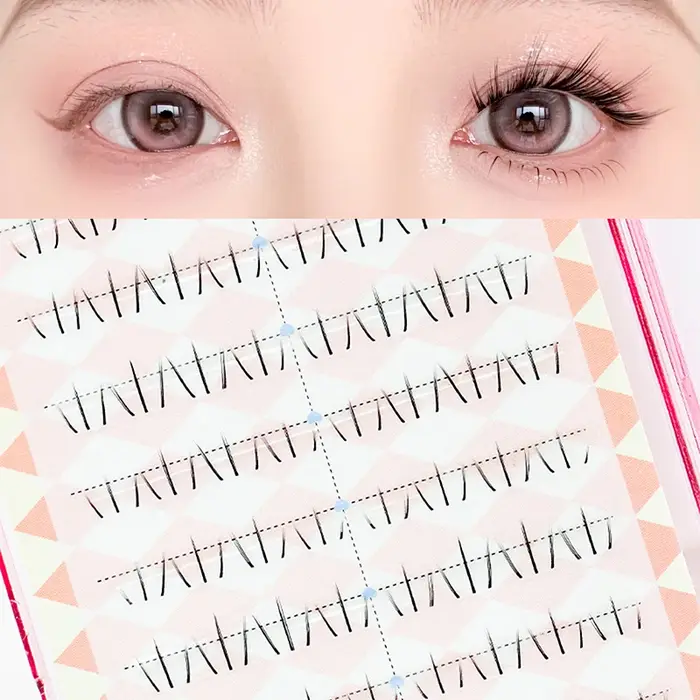 Faux-cils inférieurs segmentés