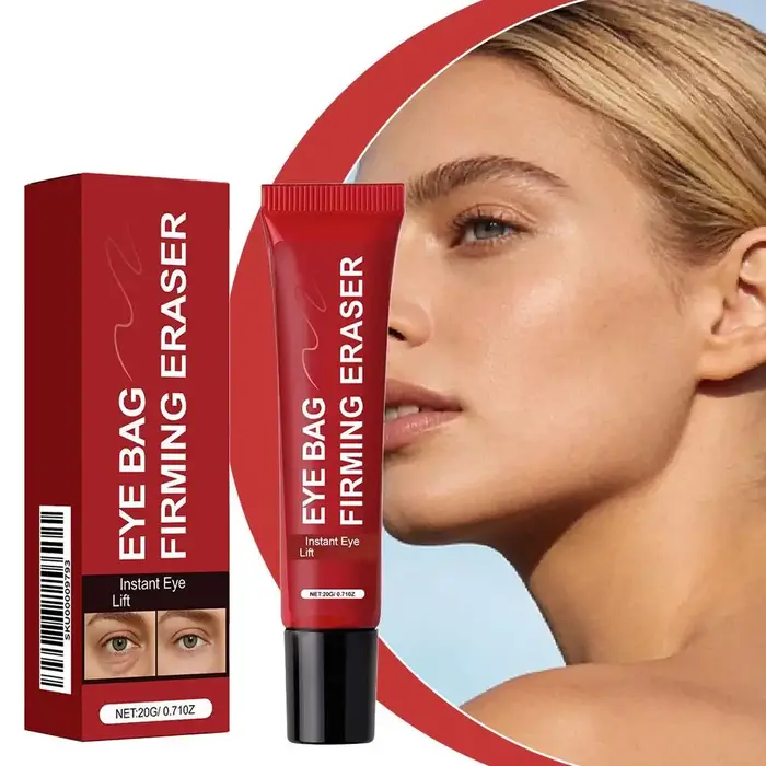 Crème pour le contour des yeux, élimine les poches sous les yeux, lisse les ridules, raffermit, lift instantané des poches, soin nourrissant doux, resserre.