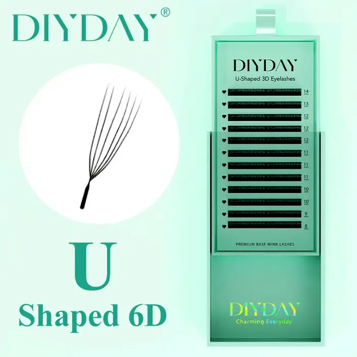 DIYDAY Extension de cils 3D 4D 5D 6D en forme de U nouveau Style