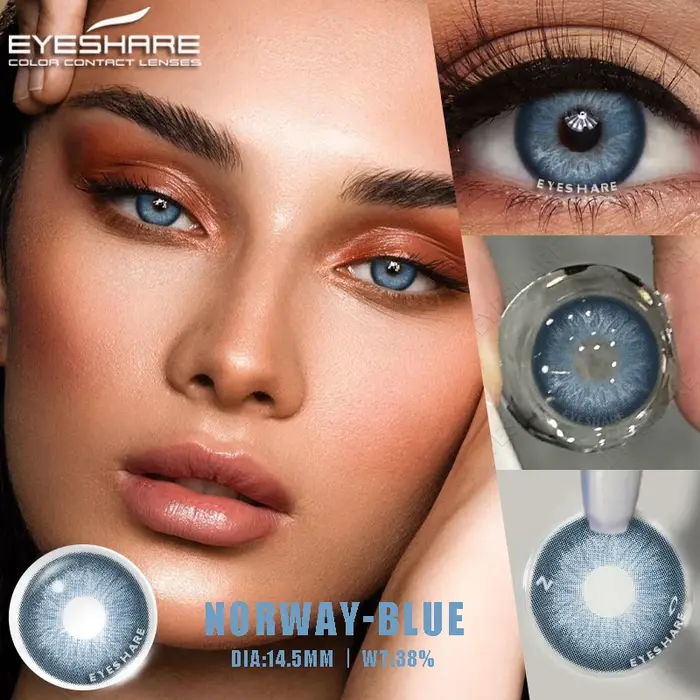 EYESHARE 1 paire de lentilles de contact colorées pour les yeux