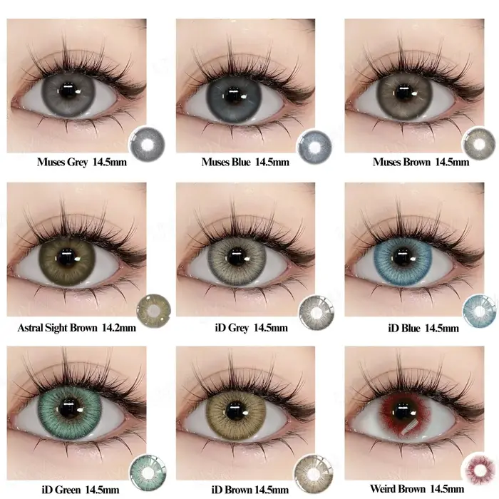 UYAAI 10-100 paires de lentilles de couleur pour les yeux