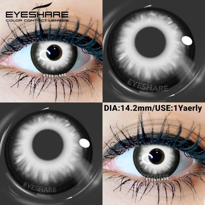 EYESHARE Halloween lentilles de Contact blanches pour les fêtes fous Cosplay
