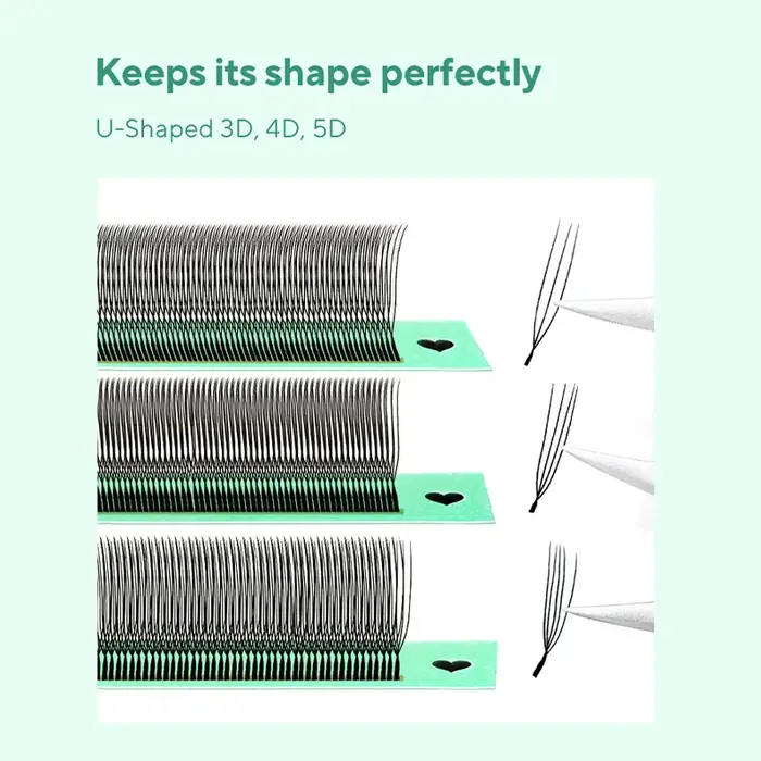 DIYDAY Extension de cils 3D 4D 5D 6D en forme de U nouveau Style