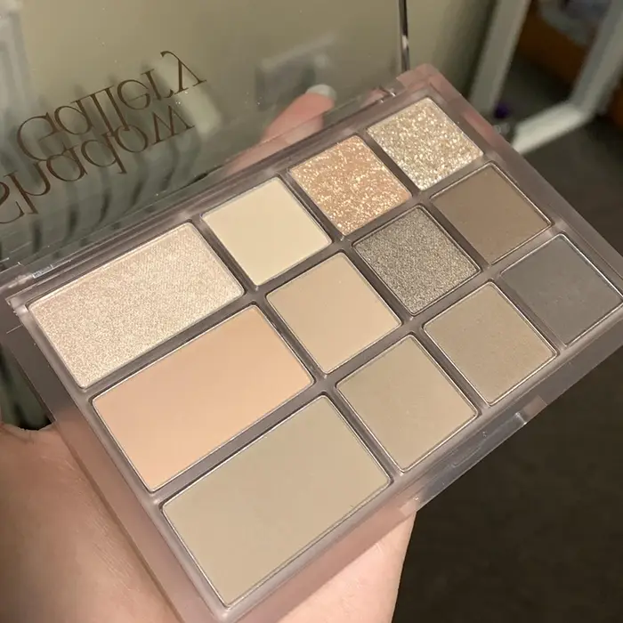Plateau d'ombres à paupières rose marron, 12 couleurs, paillettes de perles, terre mate, Palette de 