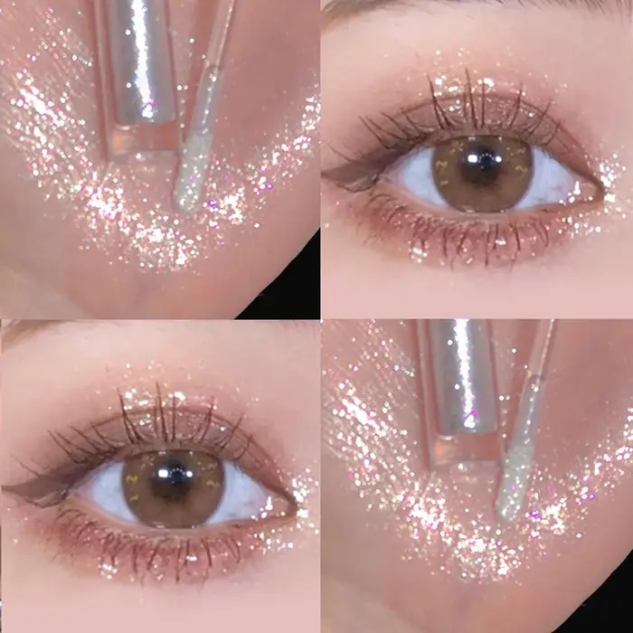 Fard à paupières liquide à haut Pigment, imperméable, durable, pas facile à décolorer, paillettes pe