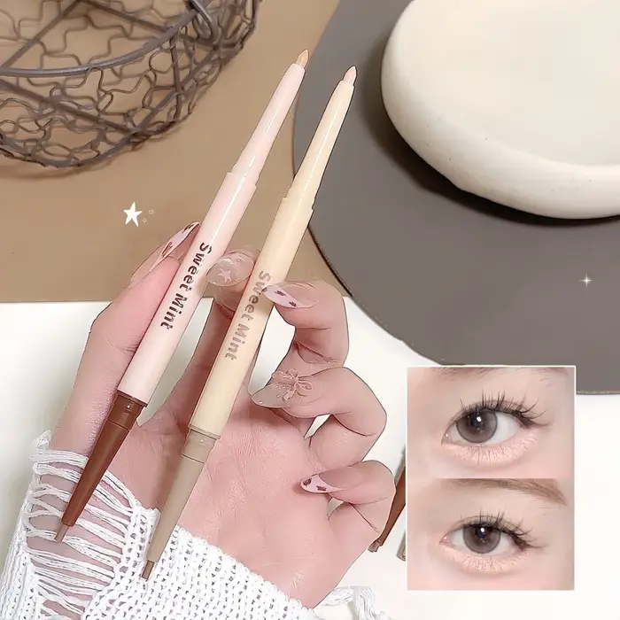 Crayon Eyeliner Double Pointe 2-en-1 : Illuminateur et Bronzer pour les Yeux