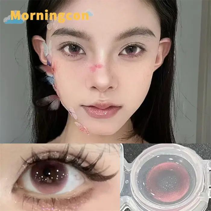 Lentilles de contact annuelles 234 Cherry Blossom Rain Natural Color pour les yeux