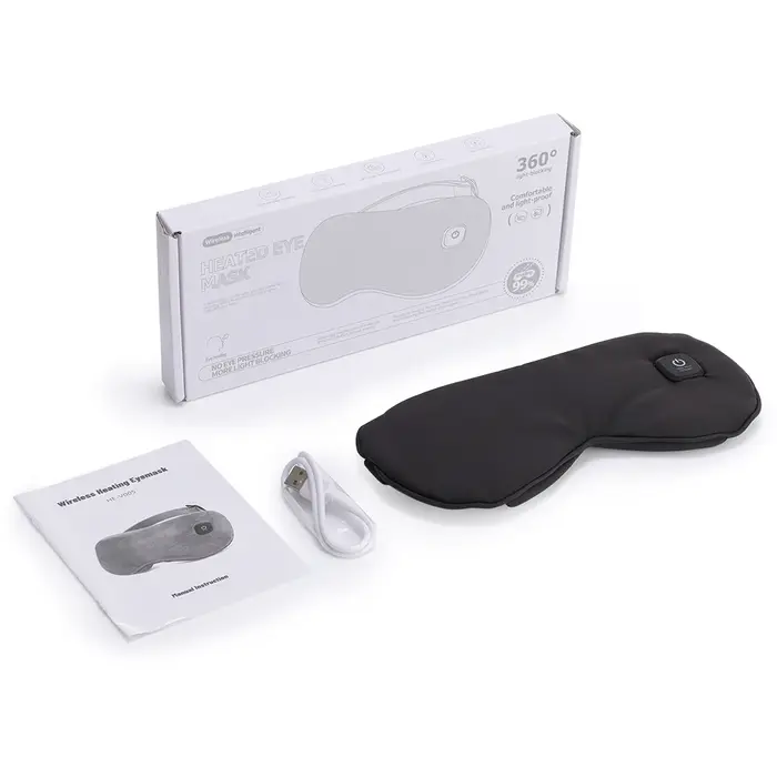 Masque oculaire chauffant sans fil avec massage par vibration électrique