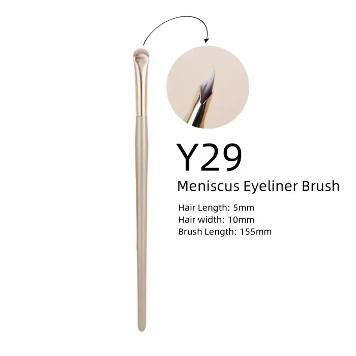 Pinceau eye-liner demi-rond pour contour des yeux accessoire de maquillage pour les yeux