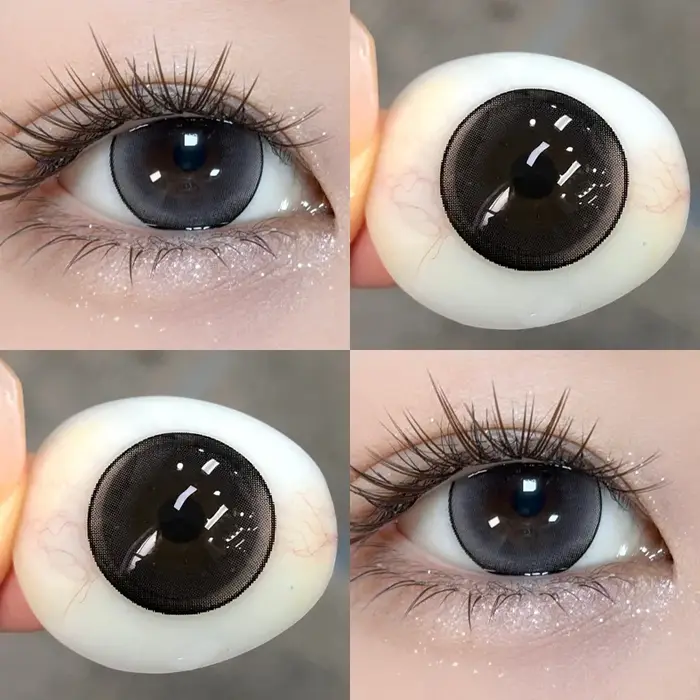 DUOXIU 1 Paire de Lentilles de Contact Colorées Marron Naturelles Coréennes avec Correction