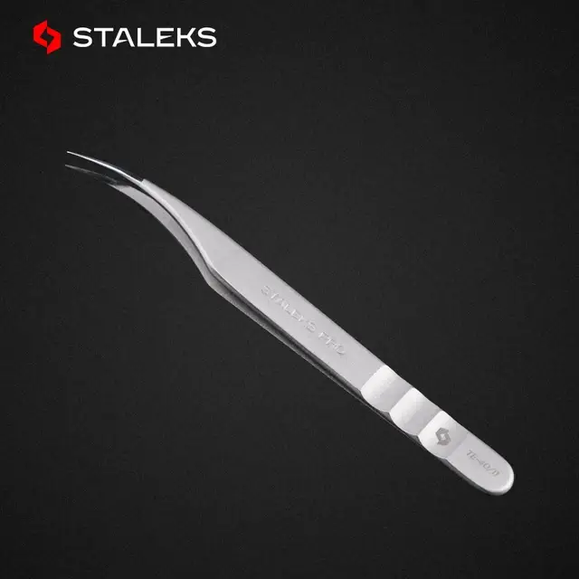 STALEKS Pro – pincettes droites et incurvées en acier inoxydable de haute précision
