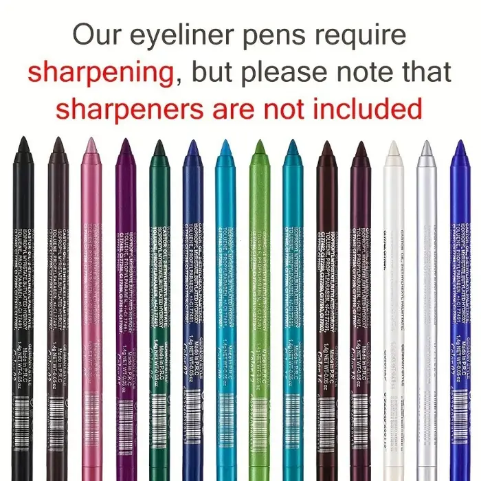 Stylo Eyeliner coloré 6 couleurs, haute pigmentation, nacré, scintillant, métallique, Smokey Punk Gothic, longue durée, imperméable