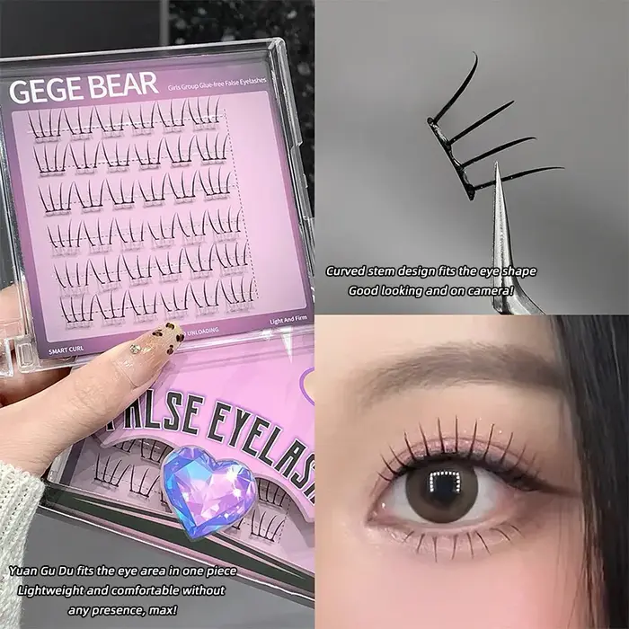 Gege Bear K-pop Lash sans colle – Naturel et moelleux