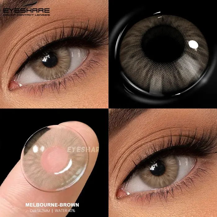 EYESHARE 1 paire de lentilles de contact de couleur naturelle belles pupilles