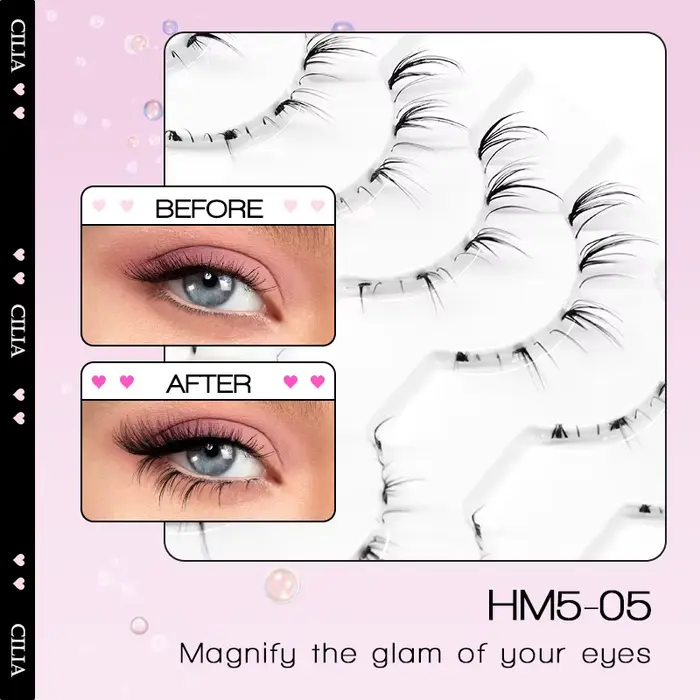 10 paires de cils inférieurs Manga