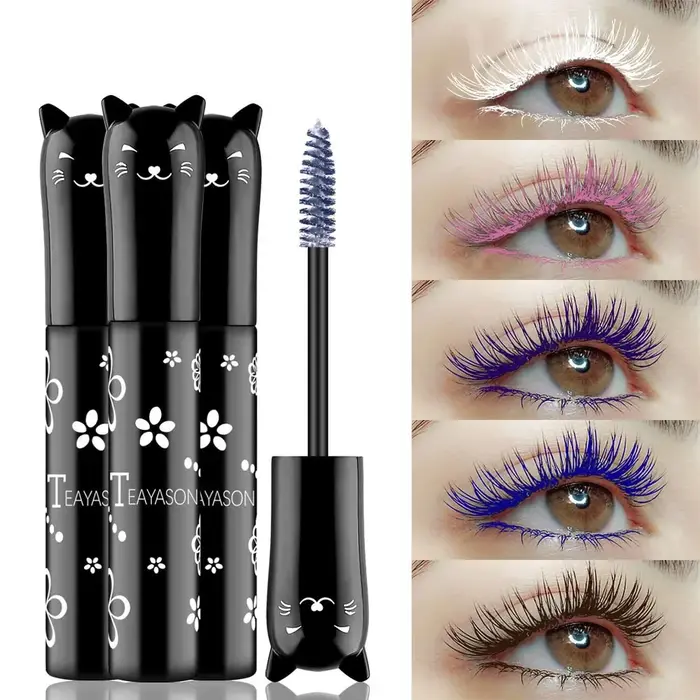 Mascara 6 couleurs imperméable à l'eau séchage rapide cils boucles Extension maquillage