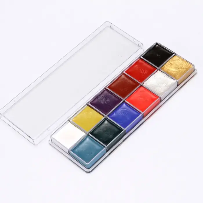 12 couleurs/ensemble nouveau visage maquillage peinture Pigment Eye Liner peinture à l'huile Art vis