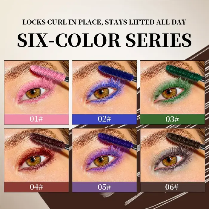 QIBEST Mascara en soie avec grands yeux, Extension de Mascara noir solide et durable, imperméable et sans agglomération, maquillage de Mascara poussé
