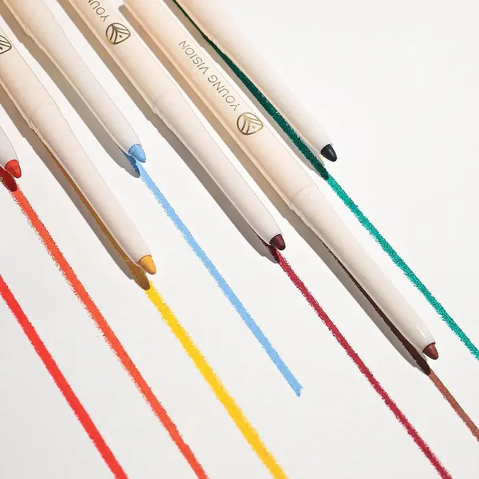 Crayon Eyeliner Rétractable 12 Couleurs Scintillant Anti-Bavure 2-en-1 Stylo Maquillage Multi-Fard à Paupières Haute Pigmentation Néon