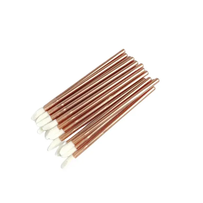 Brosse à lèvres jetable brillante série or Rose