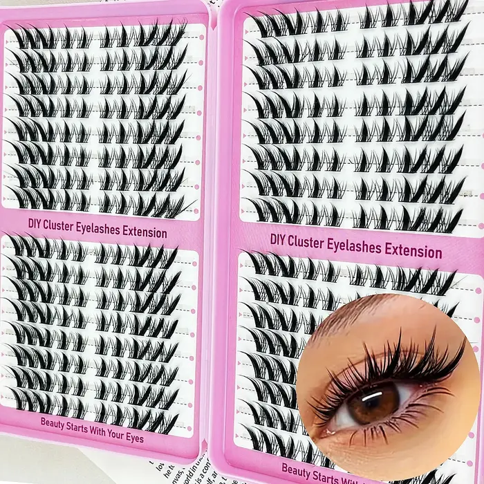 32 rangées de faux cils individuels en forme de C, naturellement denses, en une seule section, maqui