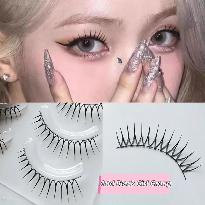 W6 + Black Cryptage Girl Group Faux cils! Groupe Love Bean girl sur appareil photo avec de toutes le
