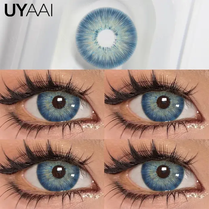 UYAAI 1 paire d'élèves colorées pour les yeux naturel brun grands