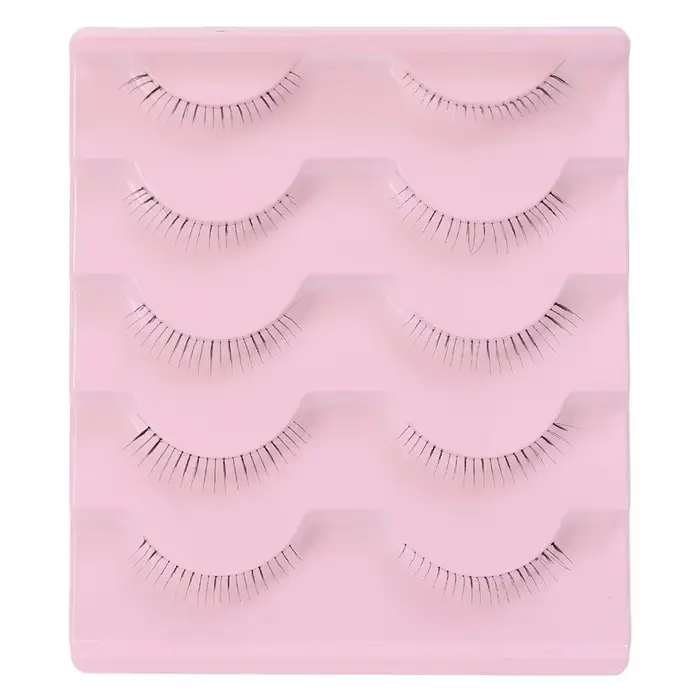 5 paires de cils inférieurs sous les cils cils inférieurs doux bande transparente Manga cils inférie