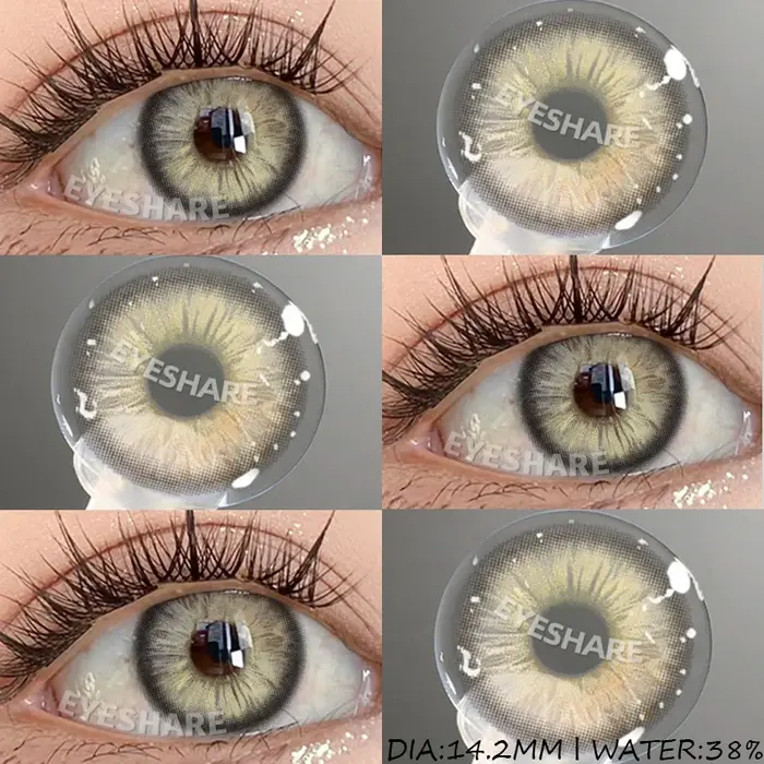 EYESHARE 1 paire de nouvelles lentilles de Contact de couleur pour les yeux lentilles bleues lentilles de Contact vertes lentille d'oeil marron annuel lentille d'élève grise de mode