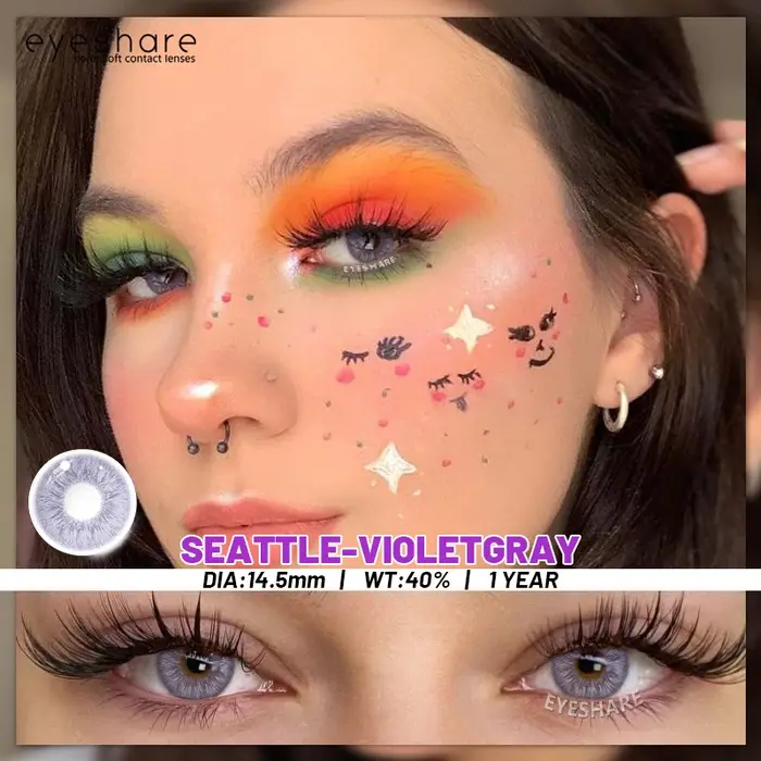 EYESHARE 2 pièces Contacts de couleur pour les yeux
