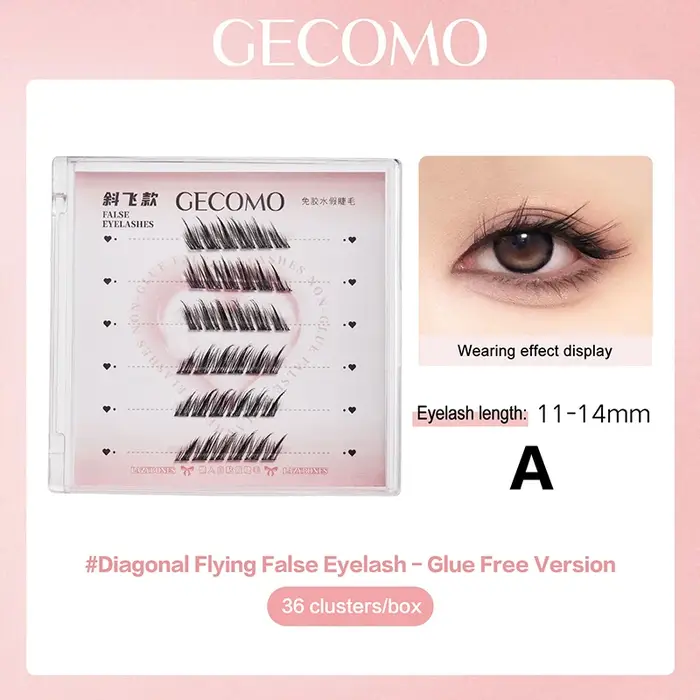 Faux-cils auto-adhésifs sans colle, ailés, moelleux, naturels, épais, Manga, réutilisables, élargis,