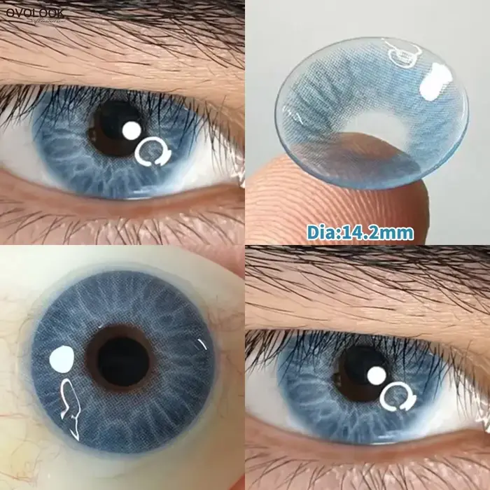 2PCS/PAIR lentilles de Contact lune bleue