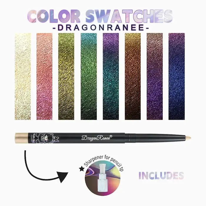 Crayon de fard à paupières métallique à paillettes