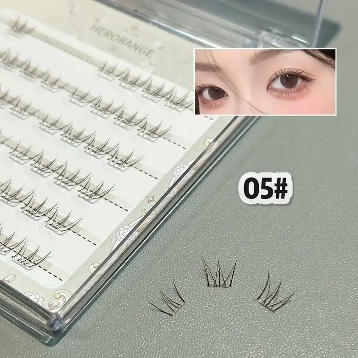 48 bouquets de cils inférieurs segmentés sans colle