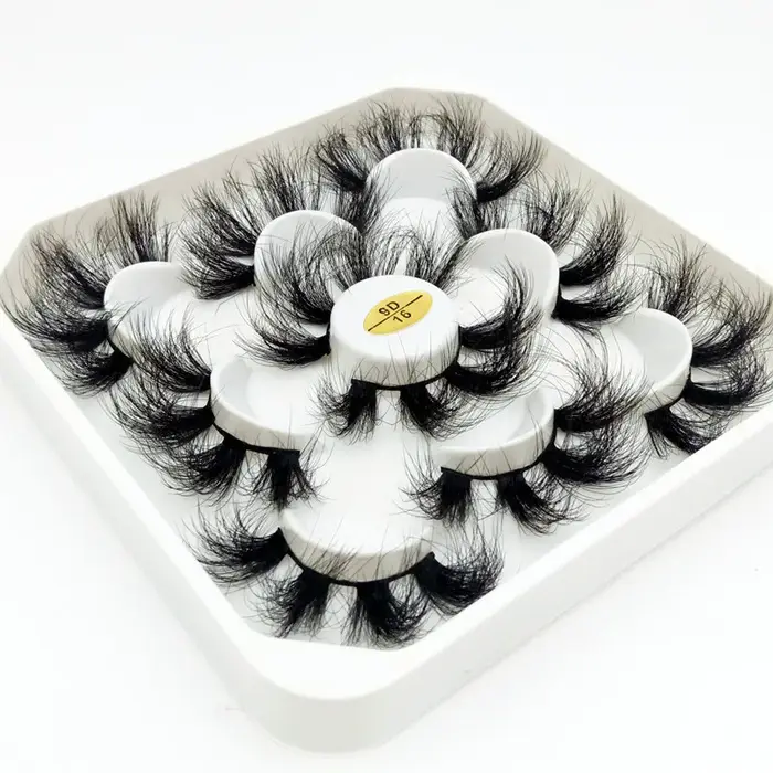 Nouveau 5 paires 15-25mm 3D cils de vison en gros faux cils naturels