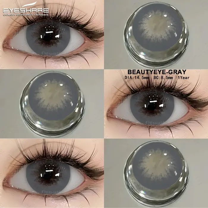 EYESHARE 1 paire de lentilles de Contact de couleur pour grands yeux mode cosmétique haute qualité noir 14.5mm